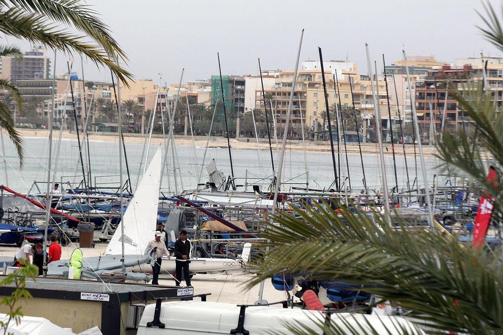 Boat park pre ISAF Sailing World Cup Palma 2014 © Sail-World.com http://www.sail-world.com